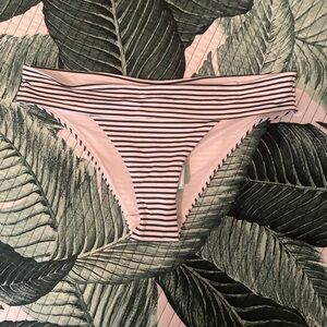 H&M white and navy Striped Bikini Bottom sz 4